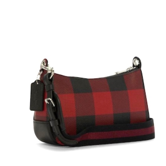 Coach Jes Baguette With Buffalo Plaid Print - Picture 6 of 10